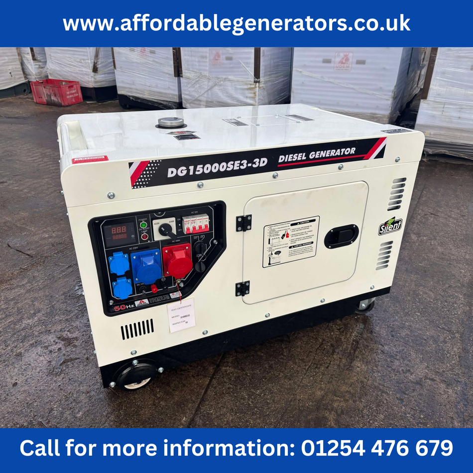 NEW 10kW Silent Diesel Generator 3-Phase & Single-Phase 50Hz Electric Start AVR