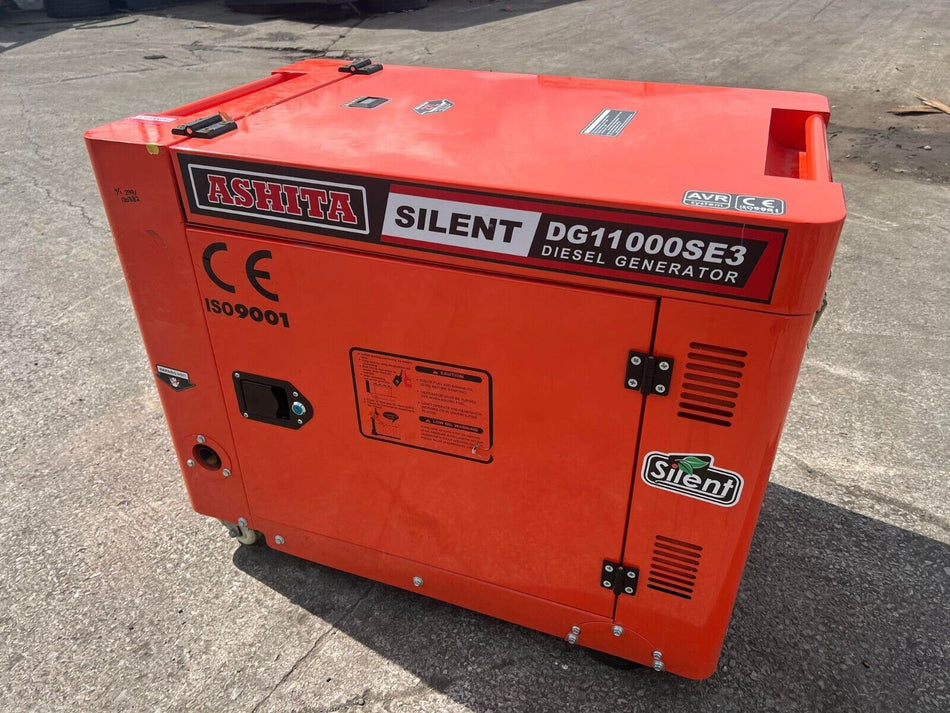 ASHITA DG11000SE3 7.5KW / 9KVA DIESEL GENERATOR 230/400V 3 PHASE AC/25A 50HZ