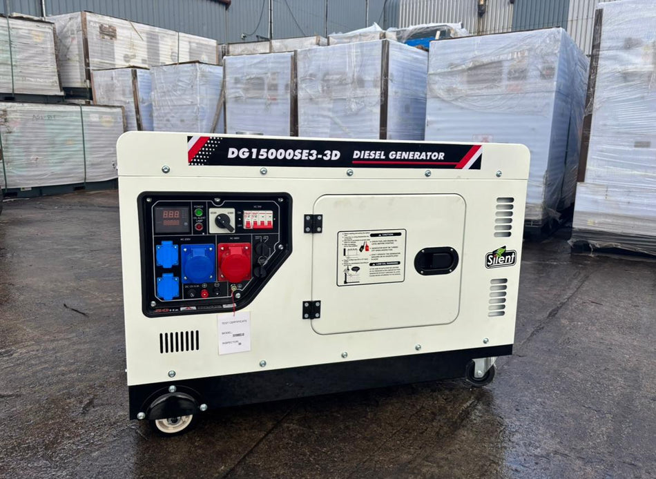 12.5kVA Silent Diesel Generator | Three Phase & Single Phase | Air-Cooled | Electric Start