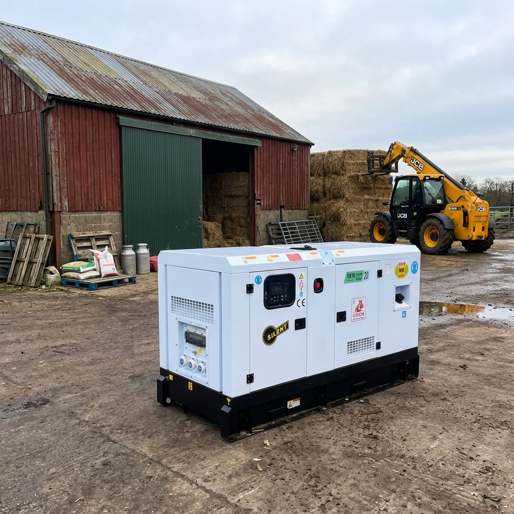 AG-45T 45kVA generator on a farm yard